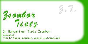 zsombor tietz business card